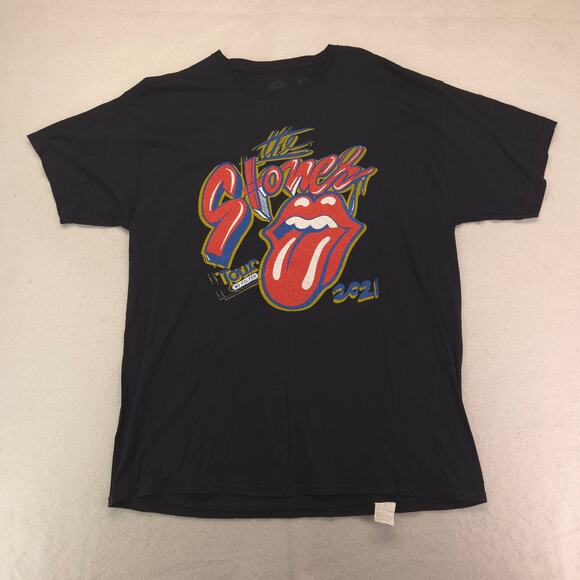 The Rolling Stones Band Crew Neck Short Sleeve T Shirt Mens Size XL Black - Picture 2 of 9